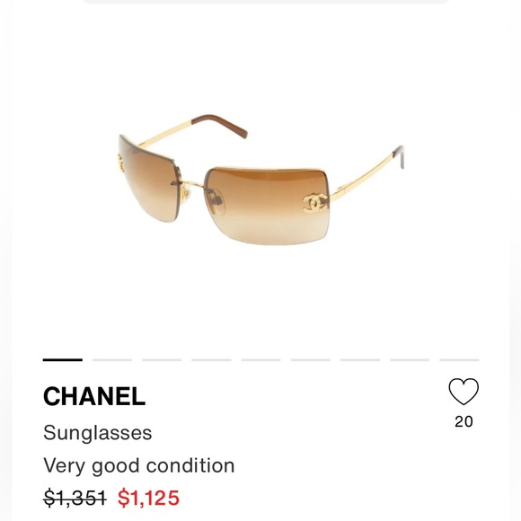 Chanel Swarovski crystal logo square sunglasses - Picture 2 of 16